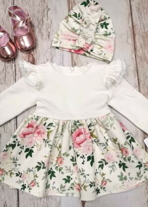Sukienka dla niemowlaka z turbanem
