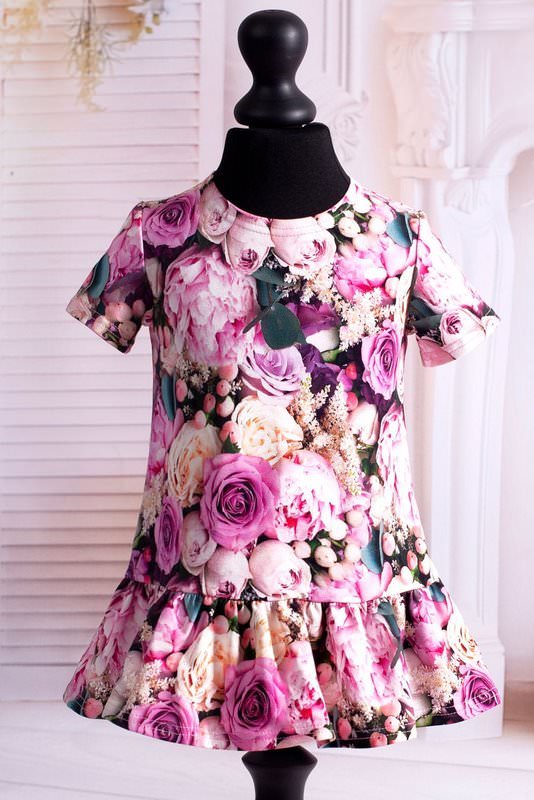 sukienka dla dziewczynki kwiaty print ada k3 1