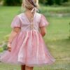sukienka z perelkami brzoskwinia tyl