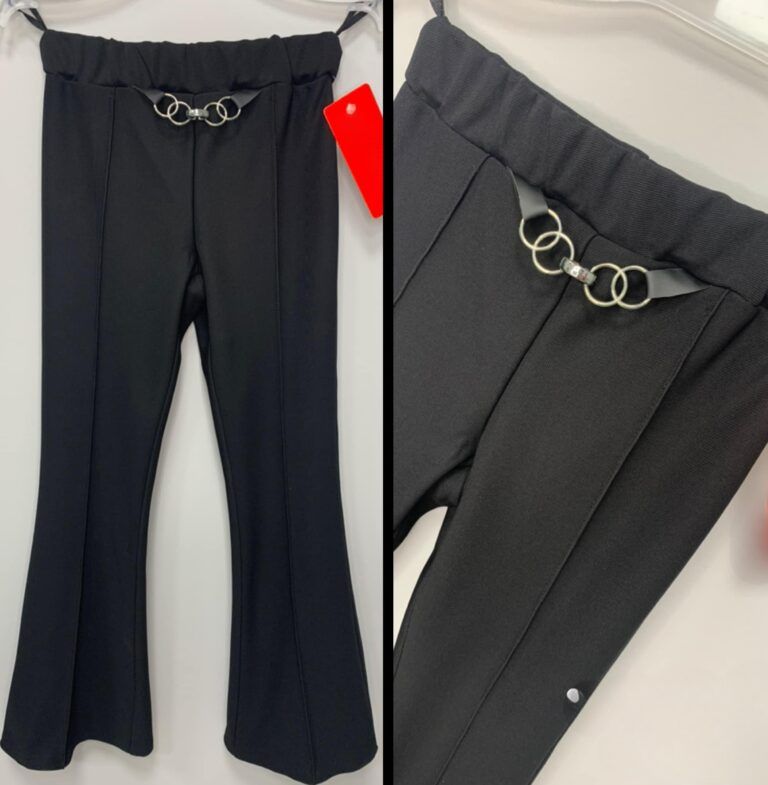 Sukienka dla dziewczynki czarne spodnie, dzwony