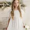 Luźna w stylu boho w kolorze ecru, dla dziewczynki