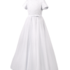 prosta biala suknia na komunie koronkowa gora manekin