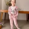 Bawełniany, trzyczęściowy komplet z motylami dla dziewczynki