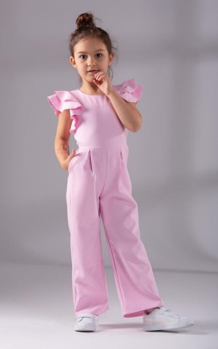 Rózowy kombinezon dla małej dziewczynki