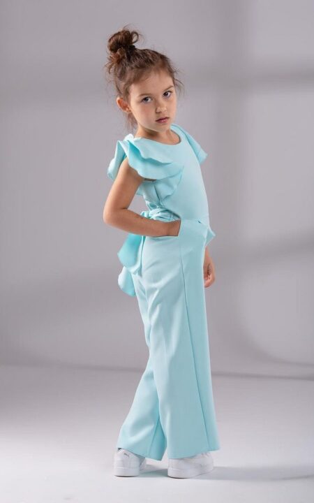 kombinezon dla dziewczynki w mietowym kolorze