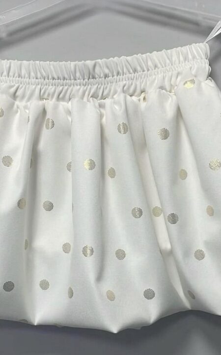 spódniczka w złote kropki