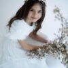 Sukienka śmietankowa tiulowa balerina - widok górny