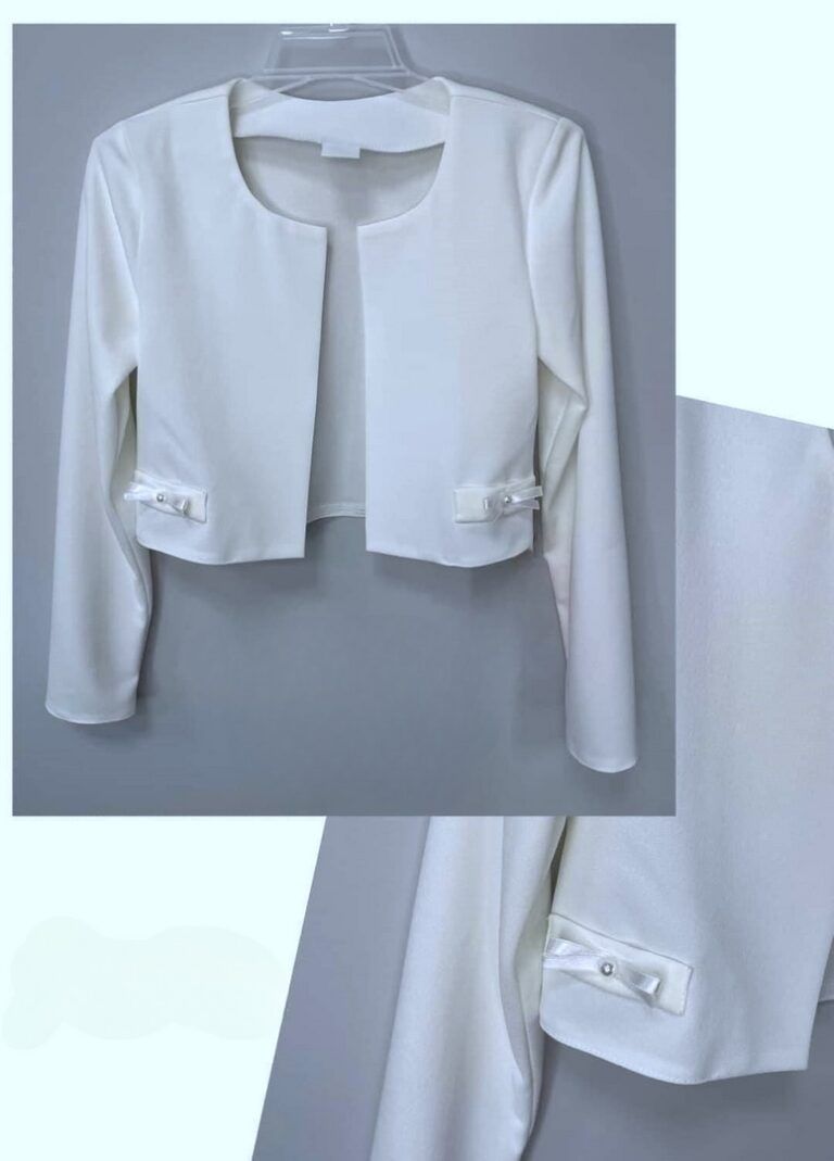 białe bolerko komunijne