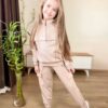 bezowy-wiskozowy-komplet-dla-dziecka Dres z wiskozą - beżowy